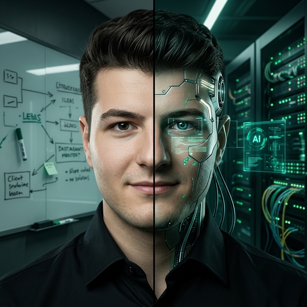 Leo Romanski Split Portrait